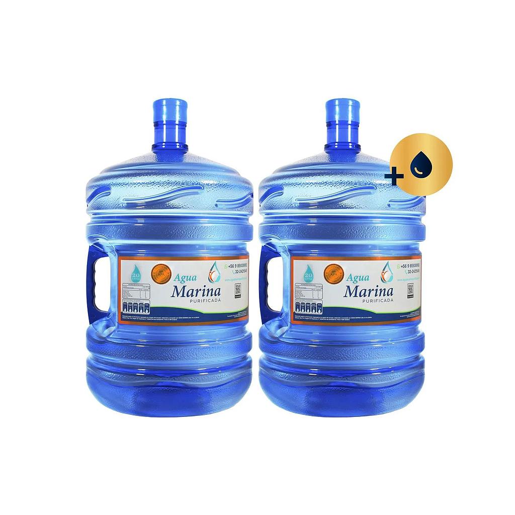 Agua Purificada  2 Bidón de 20 lts con carga