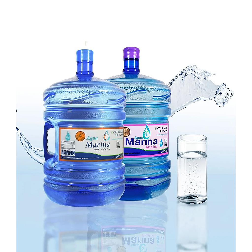 Recarga de 1 Agua purificada y 1 Agua alcalina